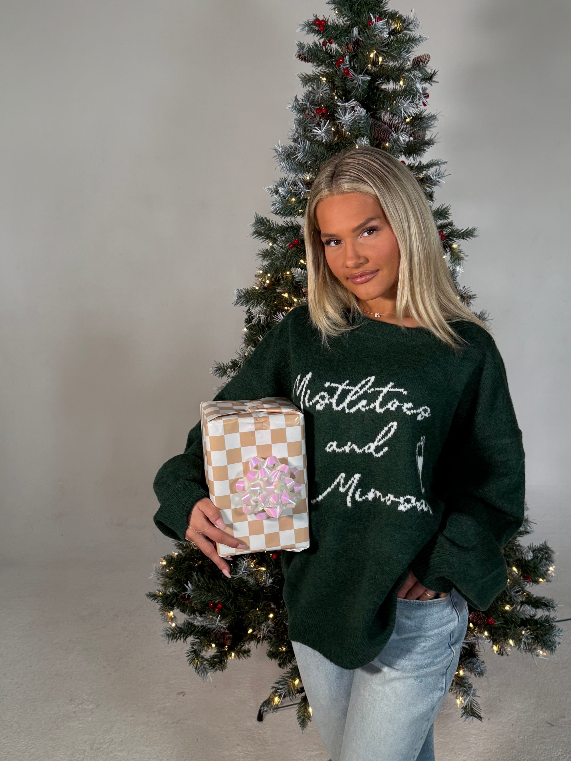 Mistletoe & Mimosas Sweater