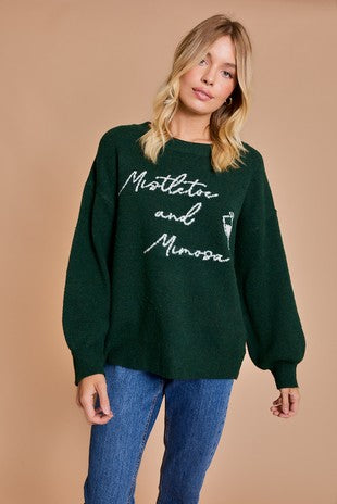 Mistletoe & Mimosas Sweater