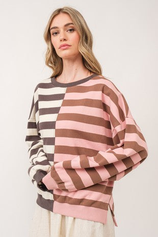 Two Tone Stripe Jumper