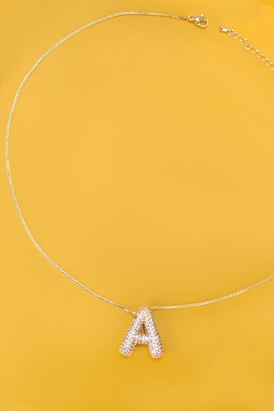 Bubble Initial Necklace