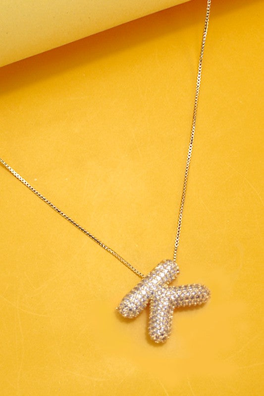 Bubble Initial Necklace