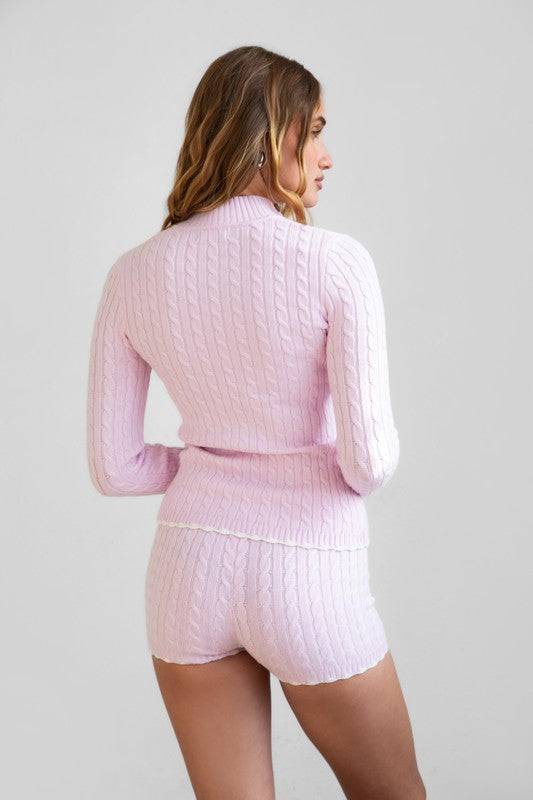 Bubble Gum Knit Sweater Top