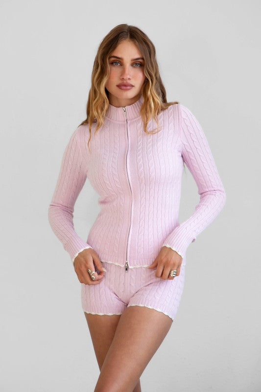 Bubble Gum Knit Sweater Top