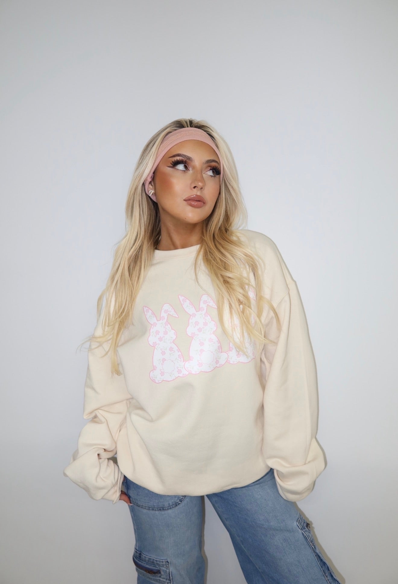 3 Bunny Besties Crewneck Sweatshirt