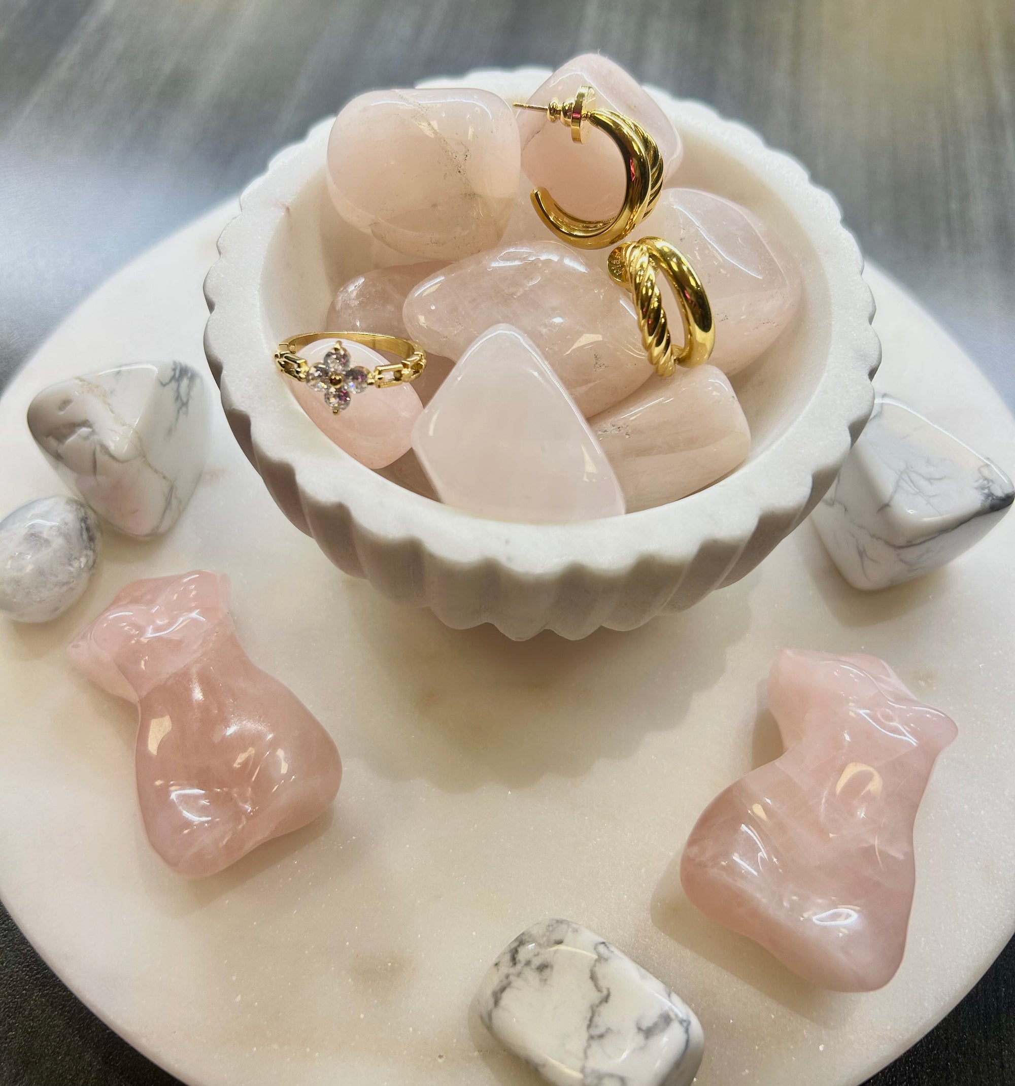 Gold Rope Hoop Earrings