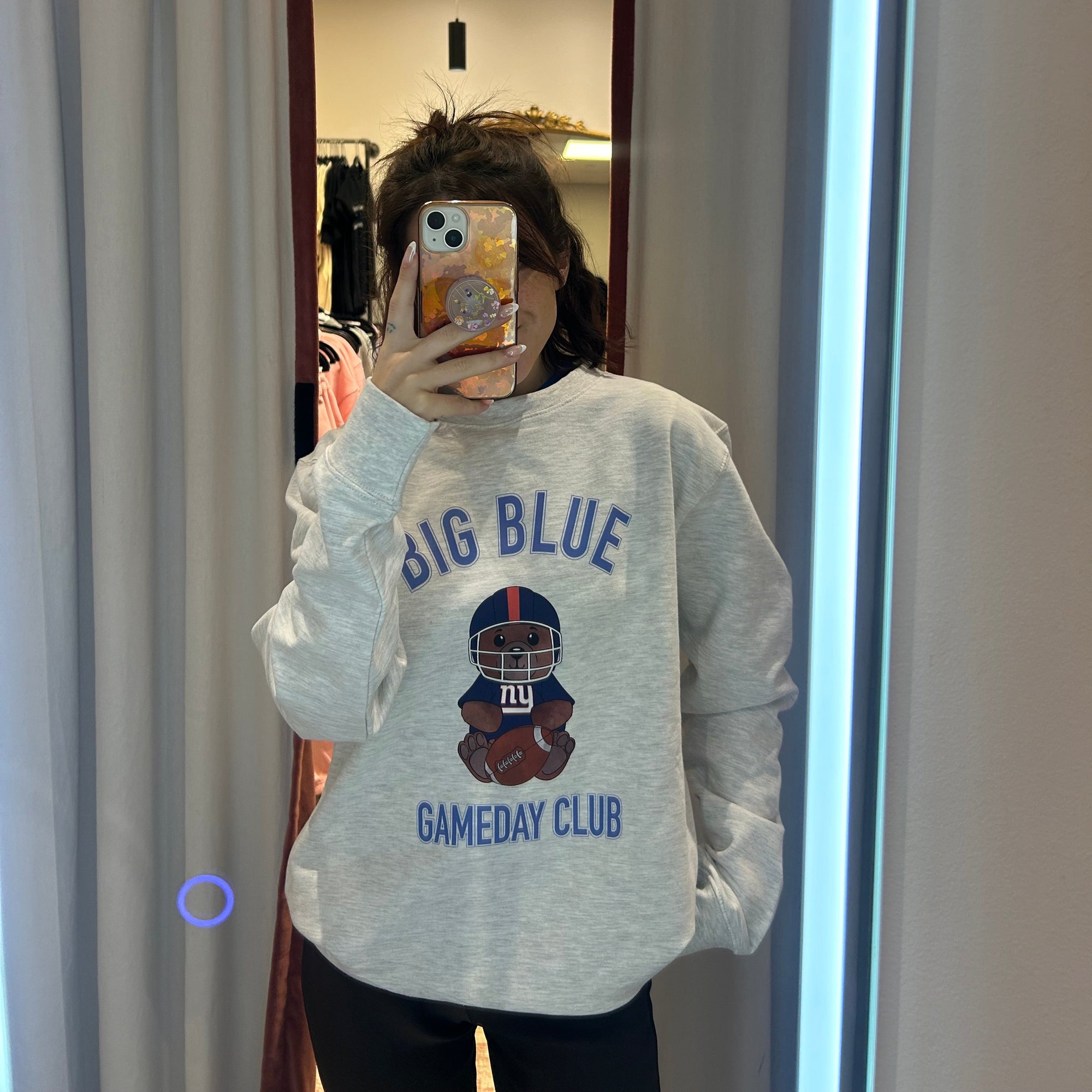 Big Blue Teddy Game Day Crewneck