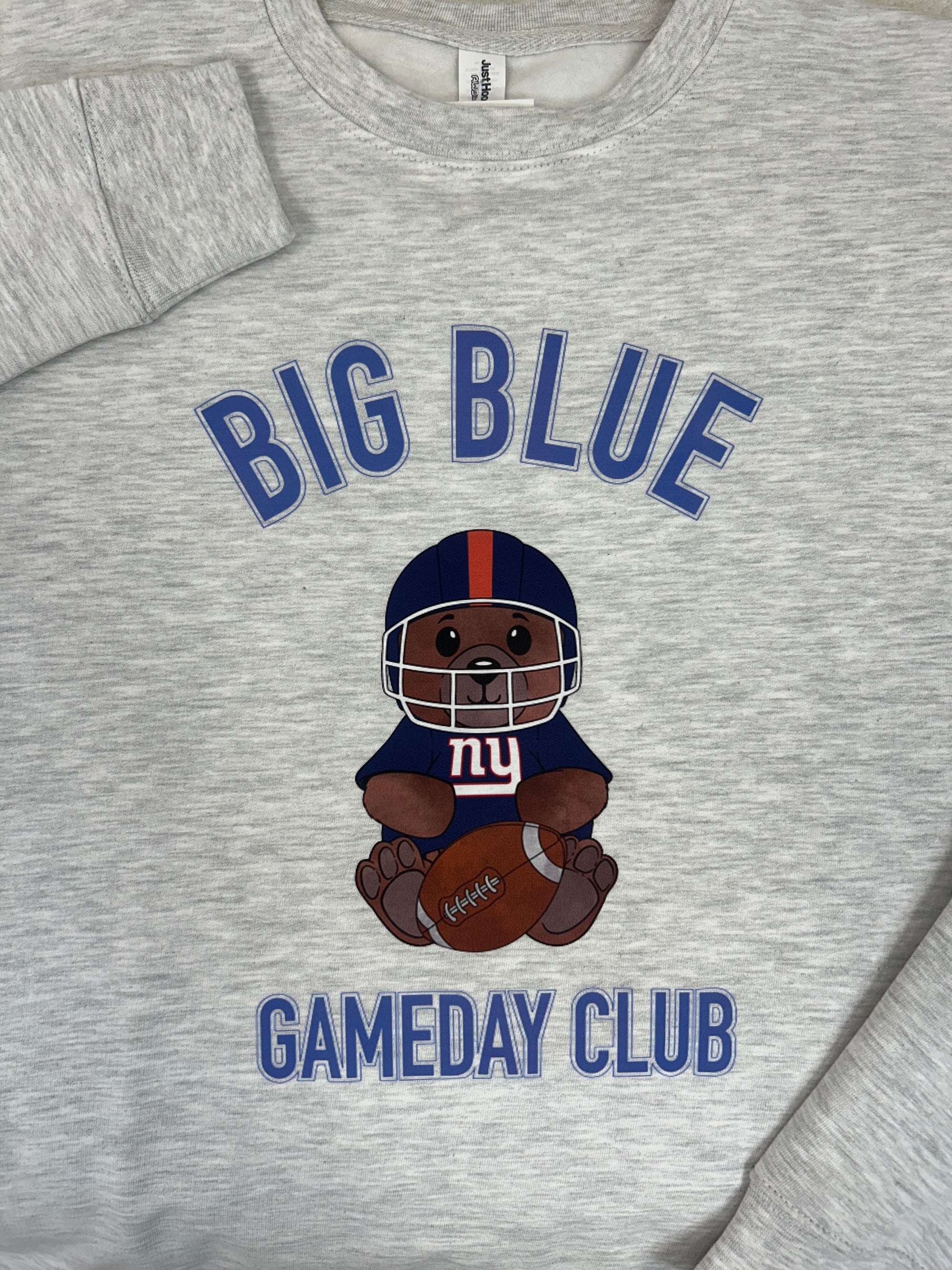 Big Blue Teddy Game Day Crewneck