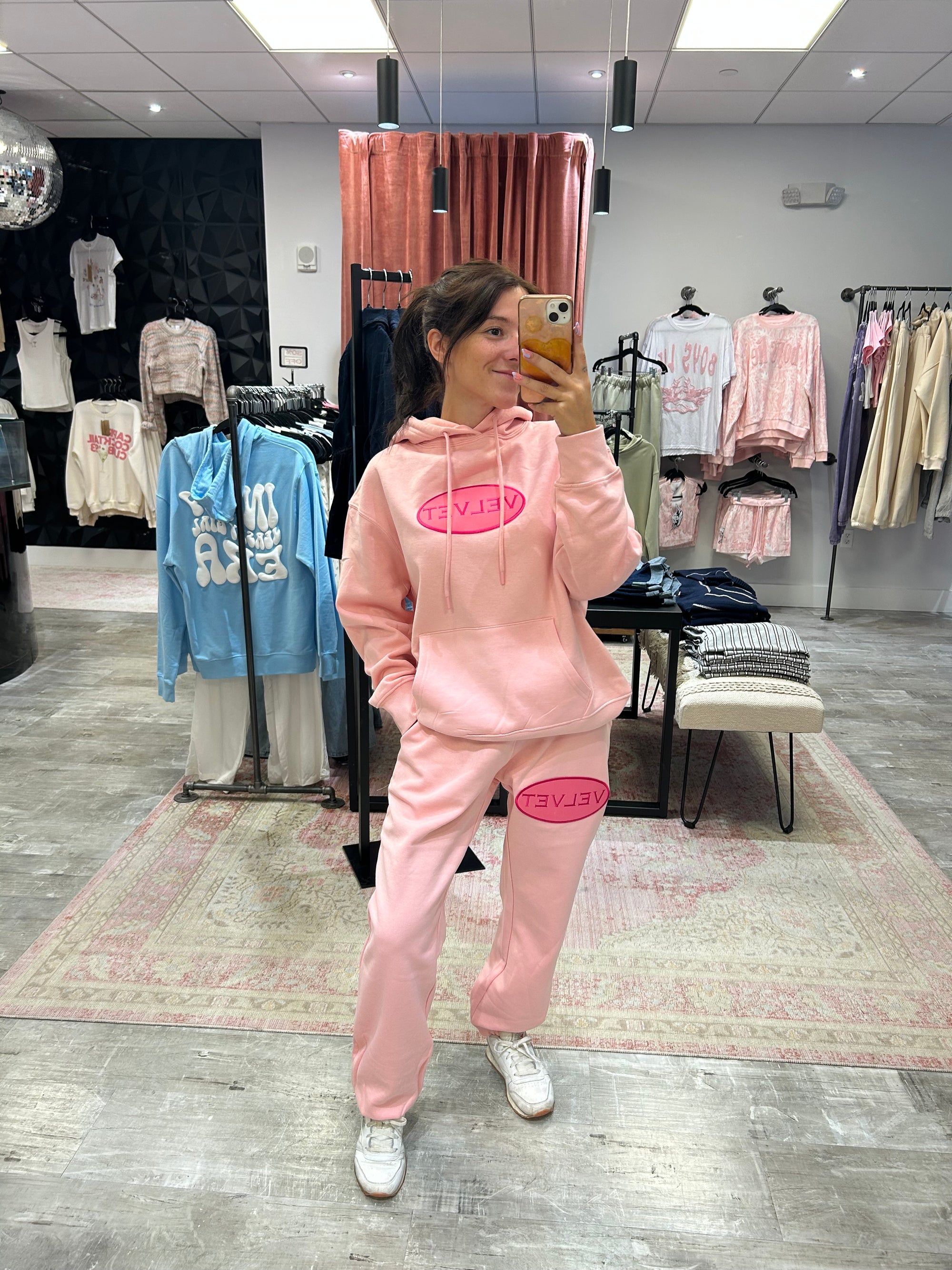 Velvet Patch Sweat Pants