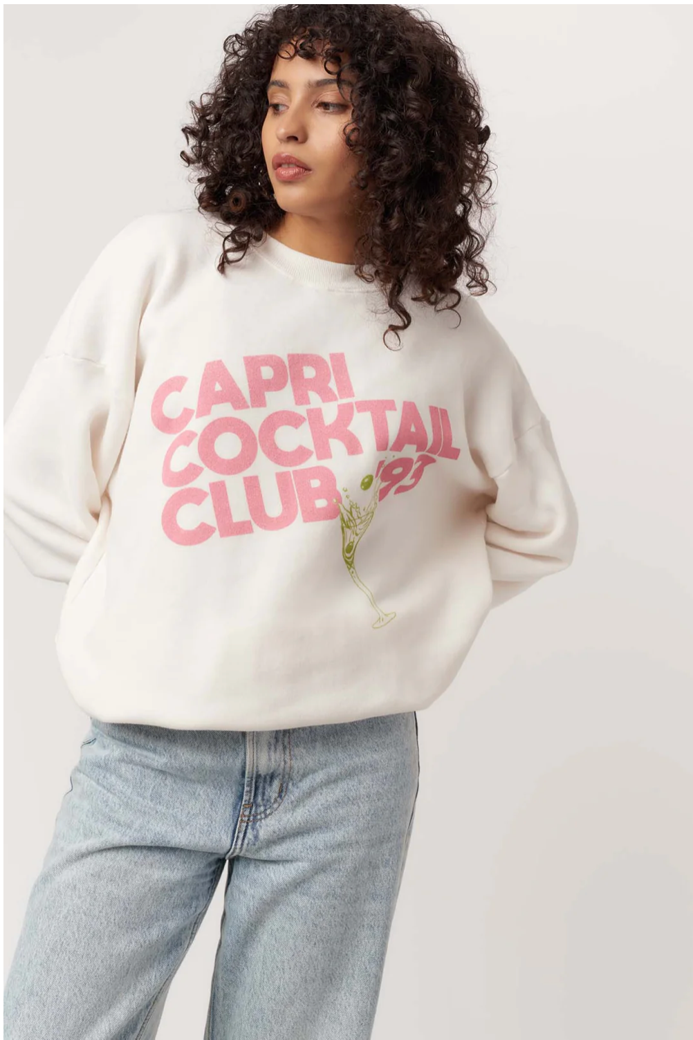 Project Social T CAPRI COCKTAILS SWEATSHIRT - CERAMIC