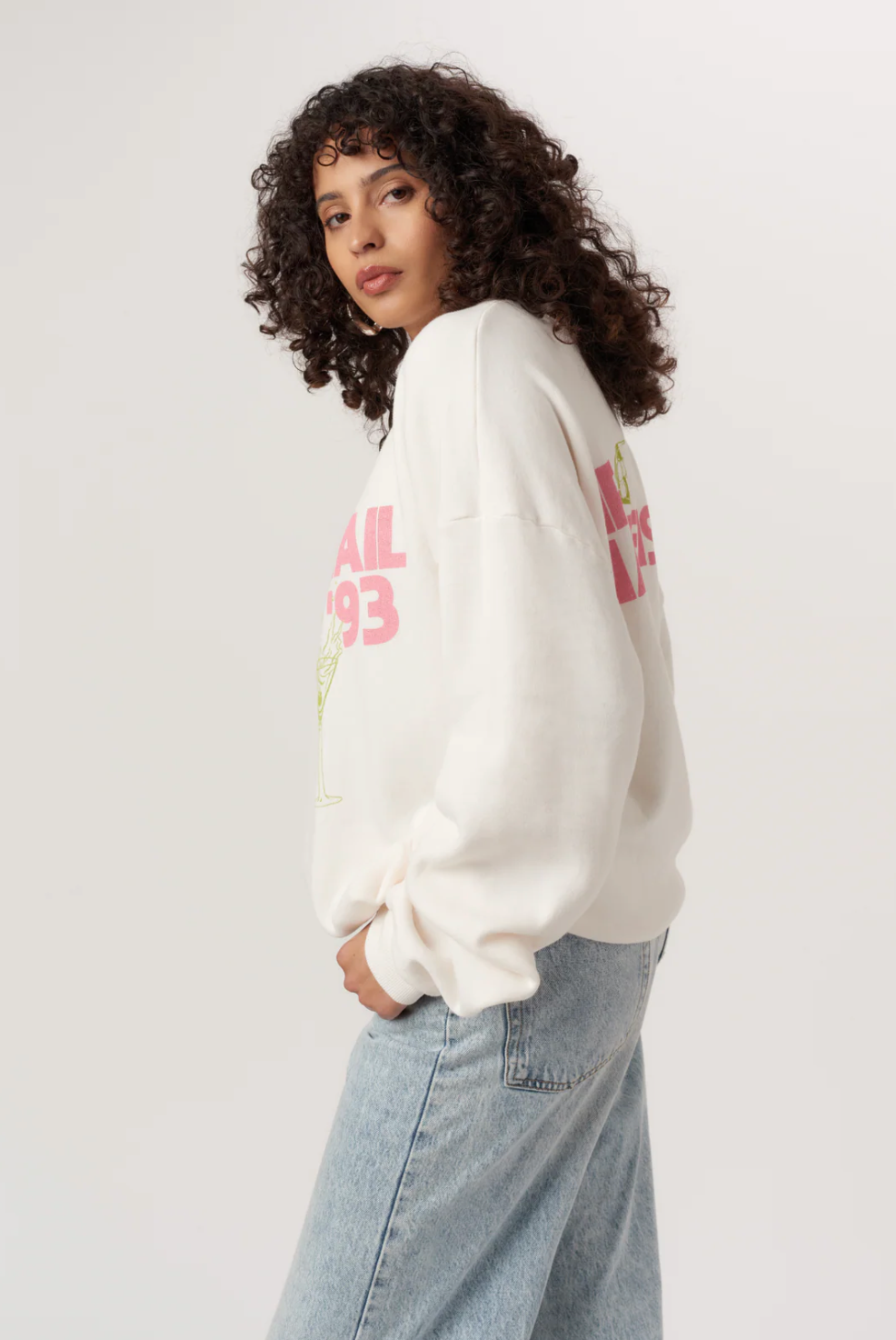 Project Social T CAPRI COCKTAILS SWEATSHIRT - CERAMIC
