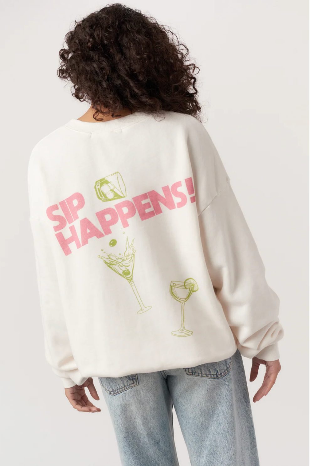 Project Social T CAPRI COCKTAILS SWEATSHIRT - CERAMIC