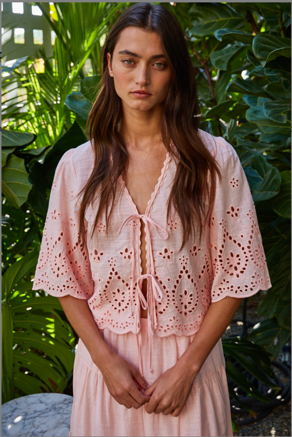 Sweet Pea Tie Front Top
