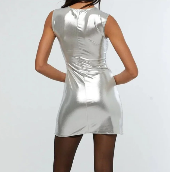 WeWoreWhat Silver Dress
