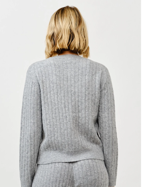 Button Down Cable Knit Cardi